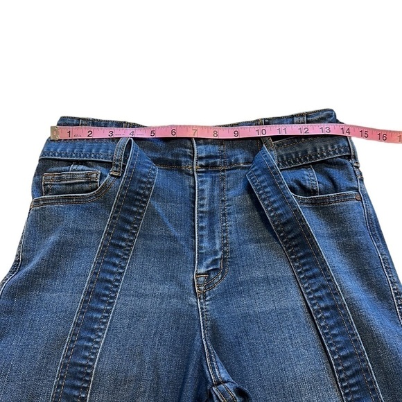 Sanctuary Denim Modern Straight Crop High Rise Belted Tie Waist Jeans - size 28 - Picture 12 of 15